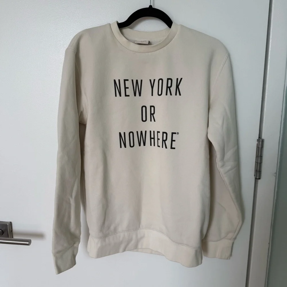 New York Or Nowhere (NYON) Classic Crewneck in Cream in Size S - Picture 1 of 5